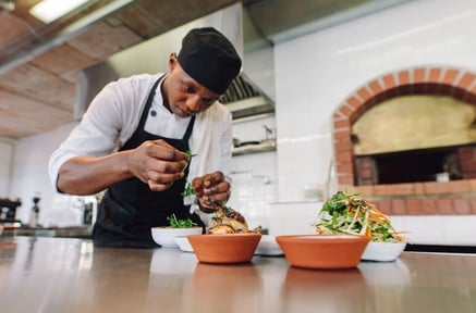 UK_Web_Desktop-Chef cooking food at commercial kitchen
